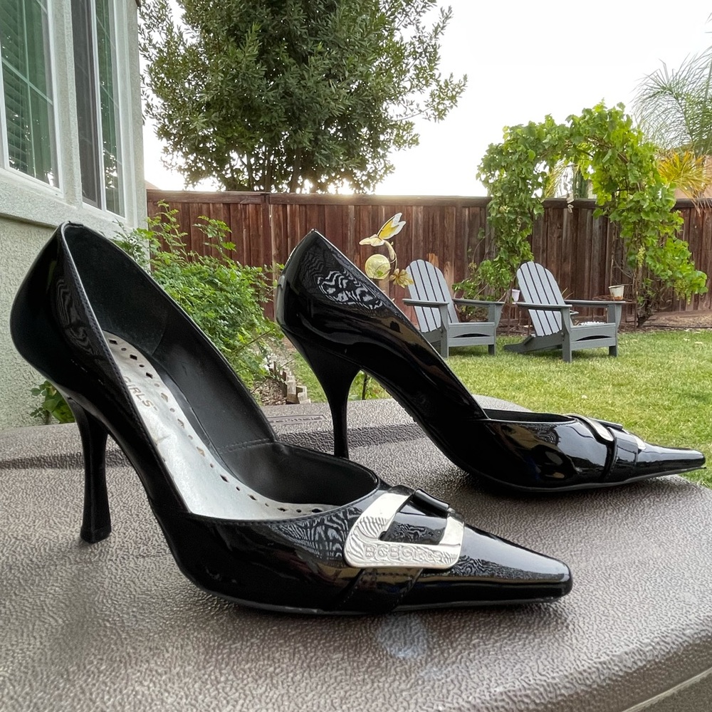 BCBGirls Patent Leather Pumps Black  7.5 - Picture 16 of 16